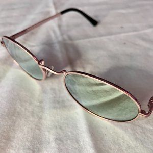 Sunglasses, small aviator, rose gold frame